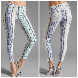 Joe’s Jean neon snake chic print ankle crop skinny